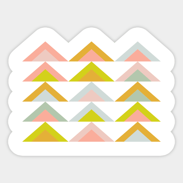 Triangles in Pastel Earth Tones Sticker by ApricotBirch